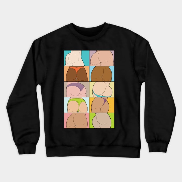 Nuts About Butts Crewneck Sweatshirt by Phryan